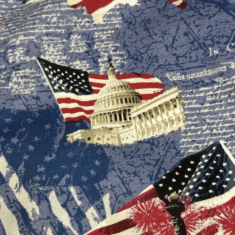 Cotton Traders Sport Shirt Mens XXL Patriotic Flag USA Holiday 4th Of July New